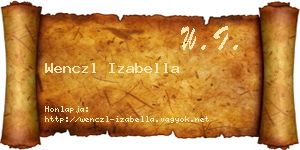 Wenczl Izabella névjegykártya